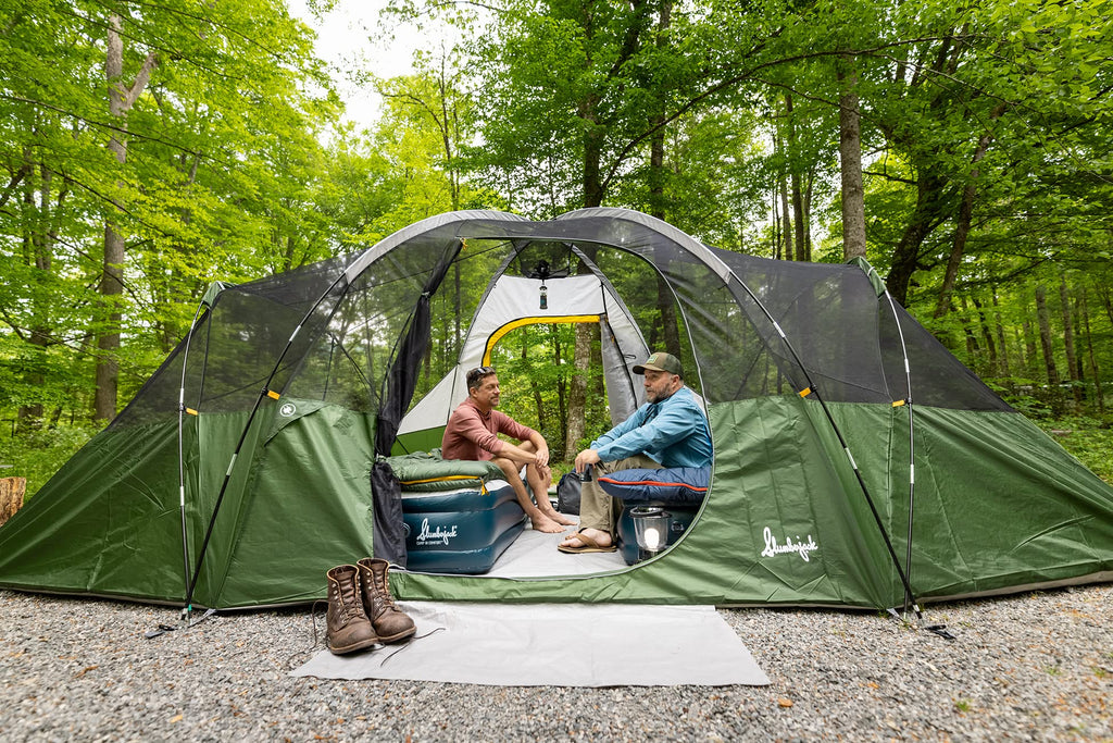 Beige/Green 8 Person Hybrid Dome Family Camping Tent H741015