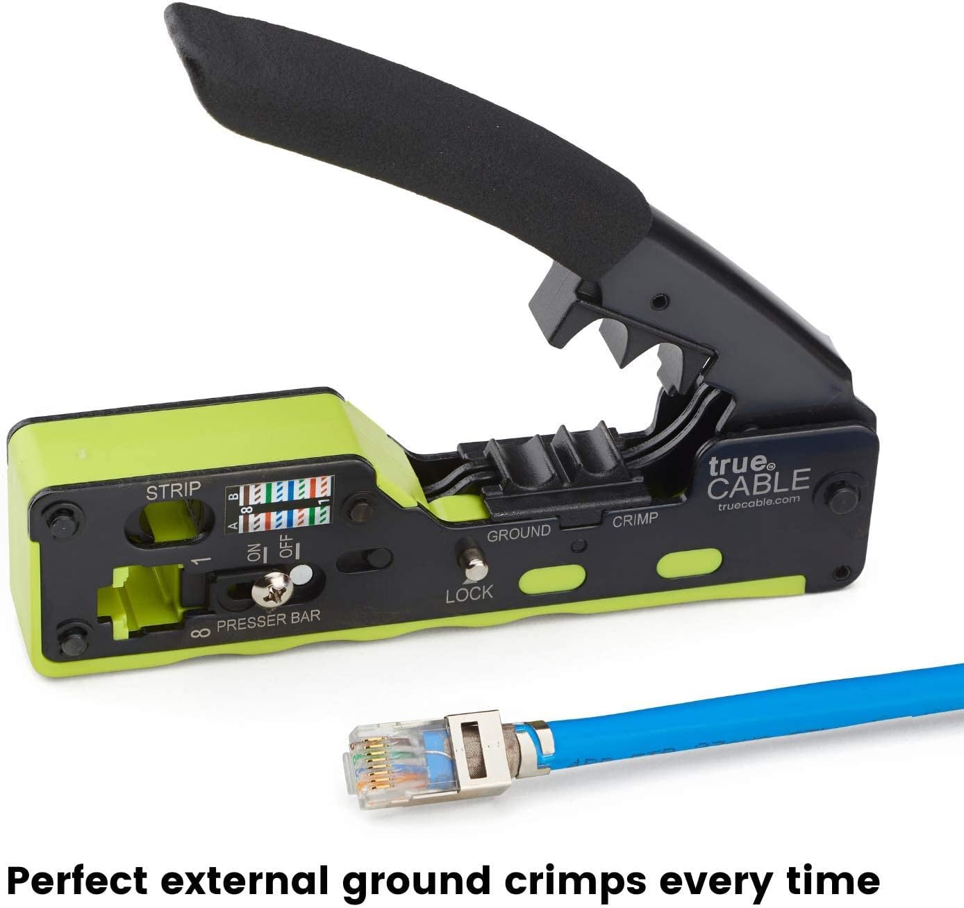Crimp and Termination Tool for Cat5e, Cat6, Cat6A Ethernet RJ45 Connectors A8522