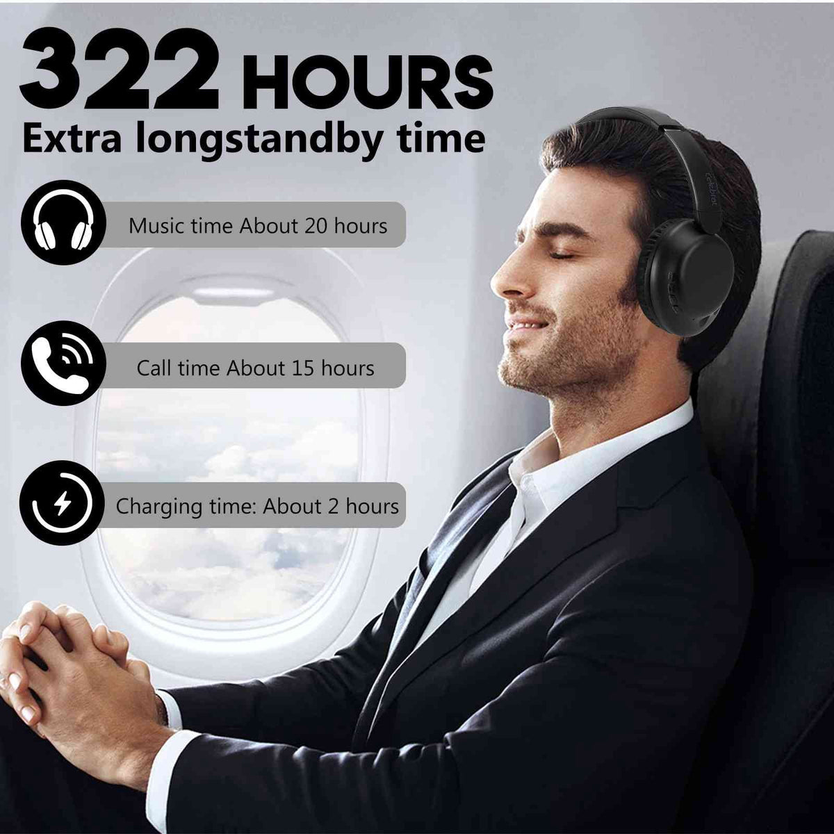 Wireless Bluetooth Over The Ear Headphones with Mic V2699