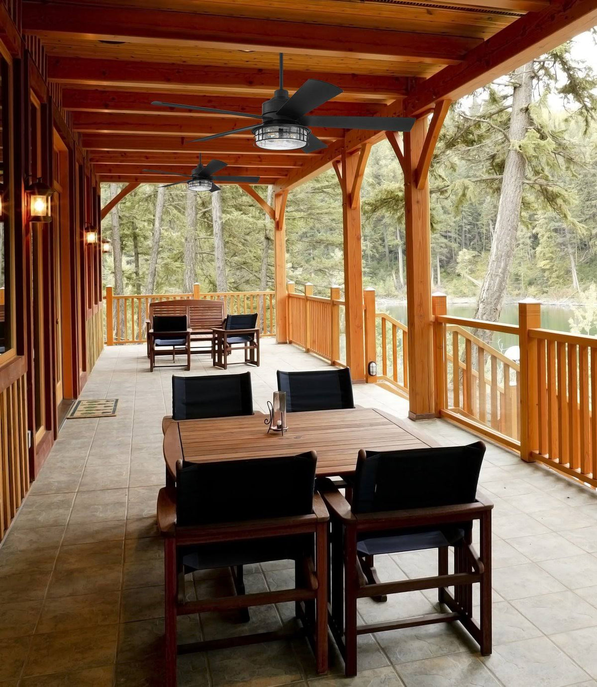 Flat Black Ceiling Fan V875