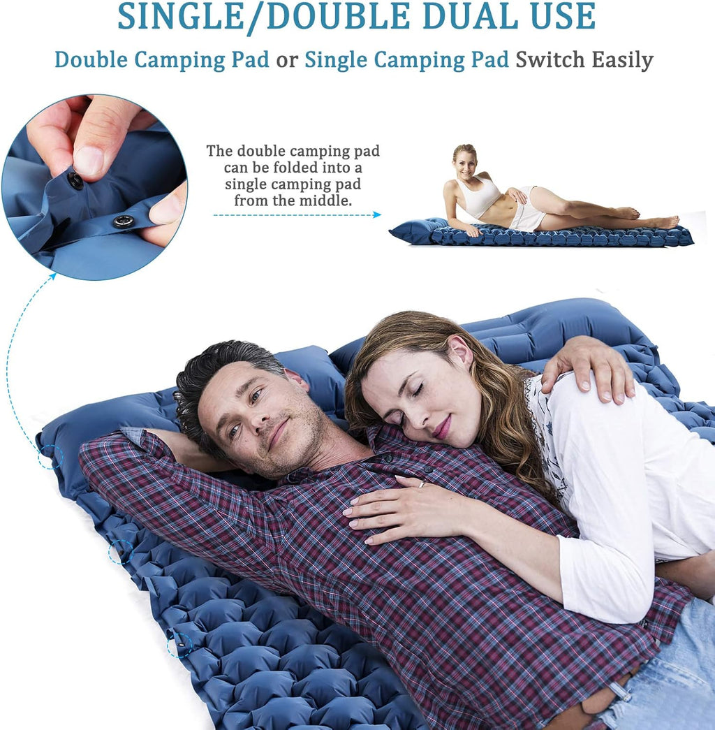 Inflatable Camping Pad for 2 Person Lightweight Waterproof Air Mattress U79254