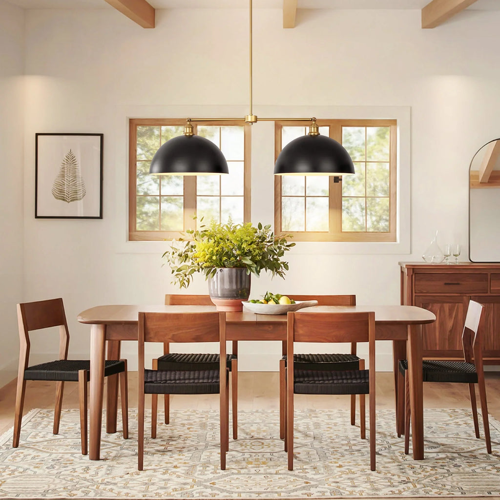 2-Light Linear Dome Industrial Pendant E2191