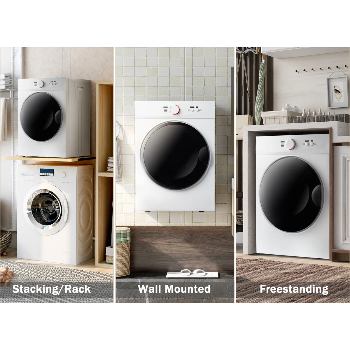 Portable Stainless Steel Clothes Dryer with Wall Mount Kit K431