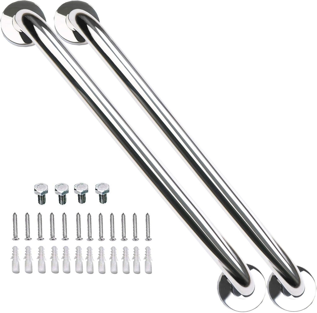 2 Pack 32 Inch Stainless Steel Chrome Bathroom Grab Bar Handle C84126