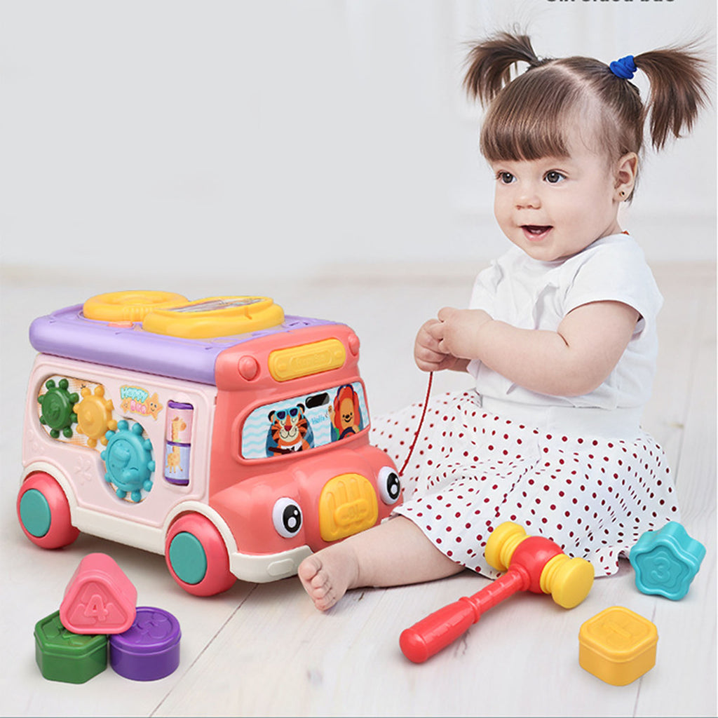 Toddler Music Bus Toys with Light Sound I883