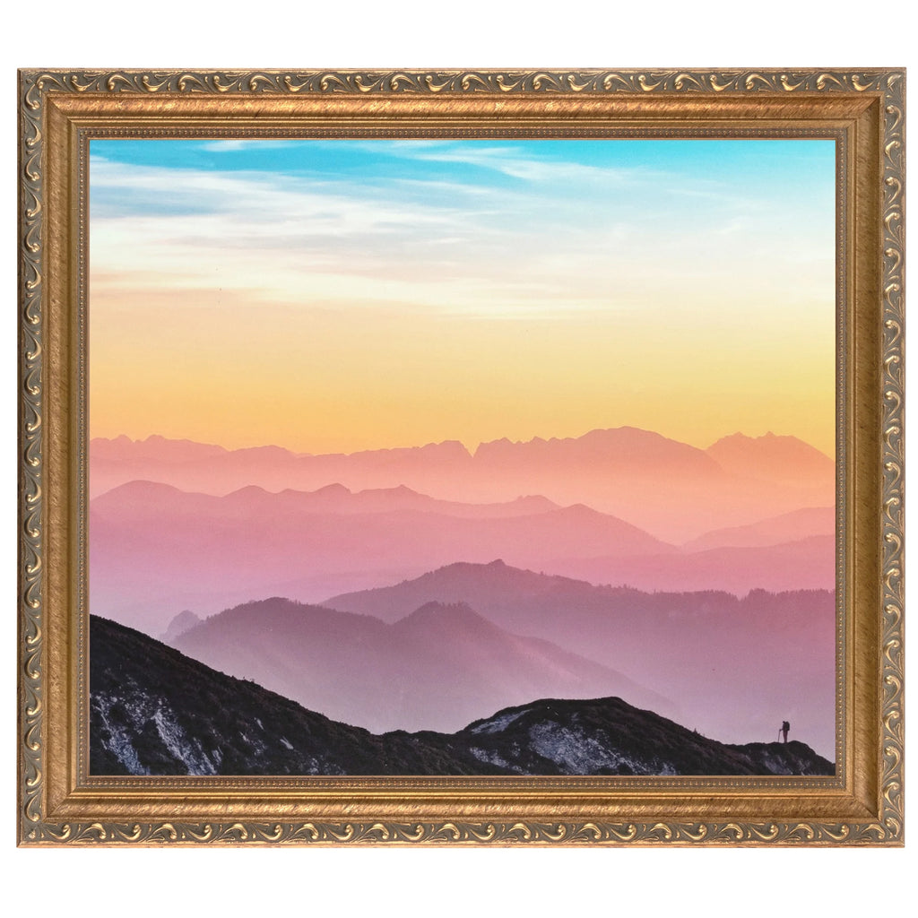 20" x 30" Dark Gold Wood Picture Frame K672