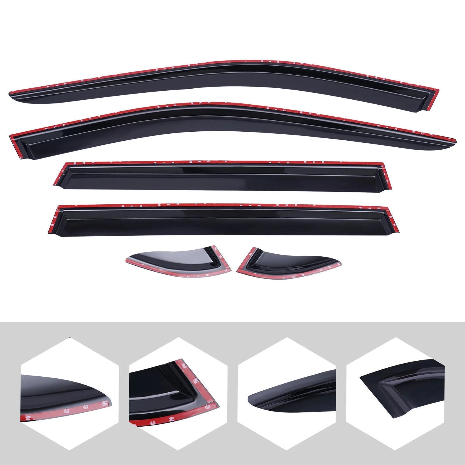 2019-2022 Toyota RAV4 Window Wind Deflector Door Visor Rain Guard V41956
