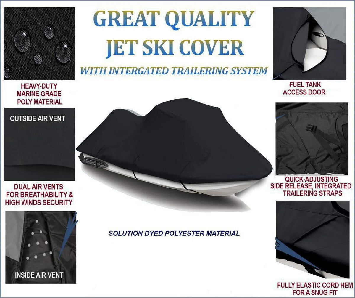 Black 600 Denier Jet Ski Cover Q872