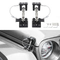 Hood Latches for Jeep Wrangler, Locking Hood Catch Kit Aluminum Alloy, Black, Pack of 2 E722506