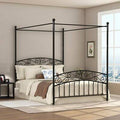 Queen Black Canopy Bed A916467
