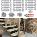 20Set 1/8" Stainless Steel Cable Railing Kit Hardware Turnbuckle M5 Eye to Eye Angle Adjustable Pack of 2 D79479