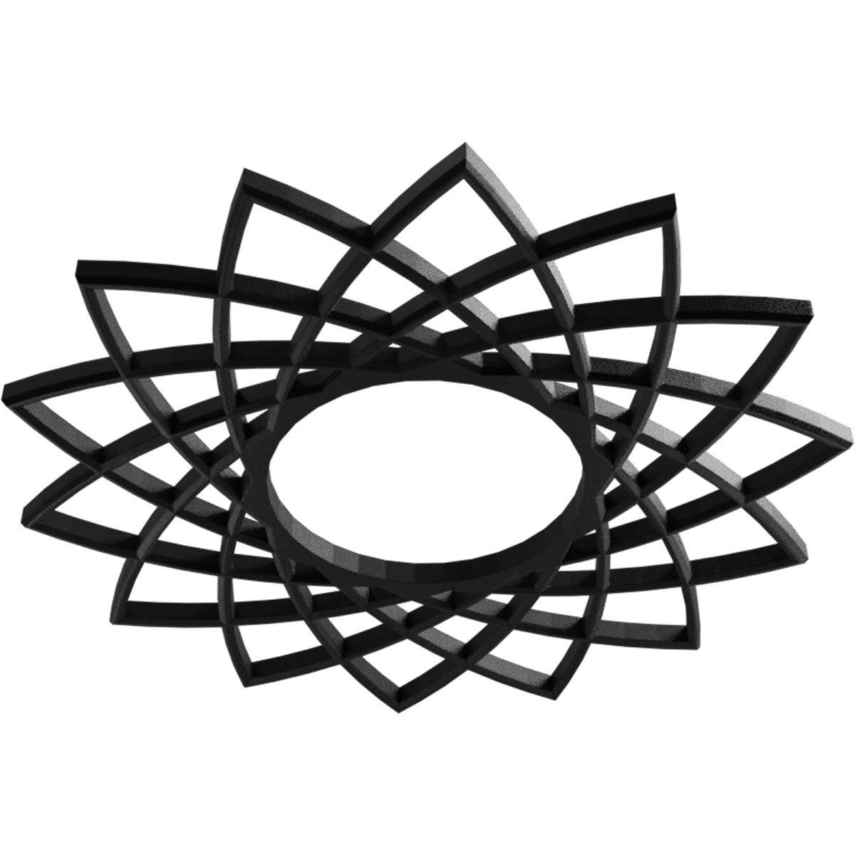 36x22OD x 13 7/8x22ID x 1x22P PVC Pierced Ceiling Medallion, Antiqued Bra W626