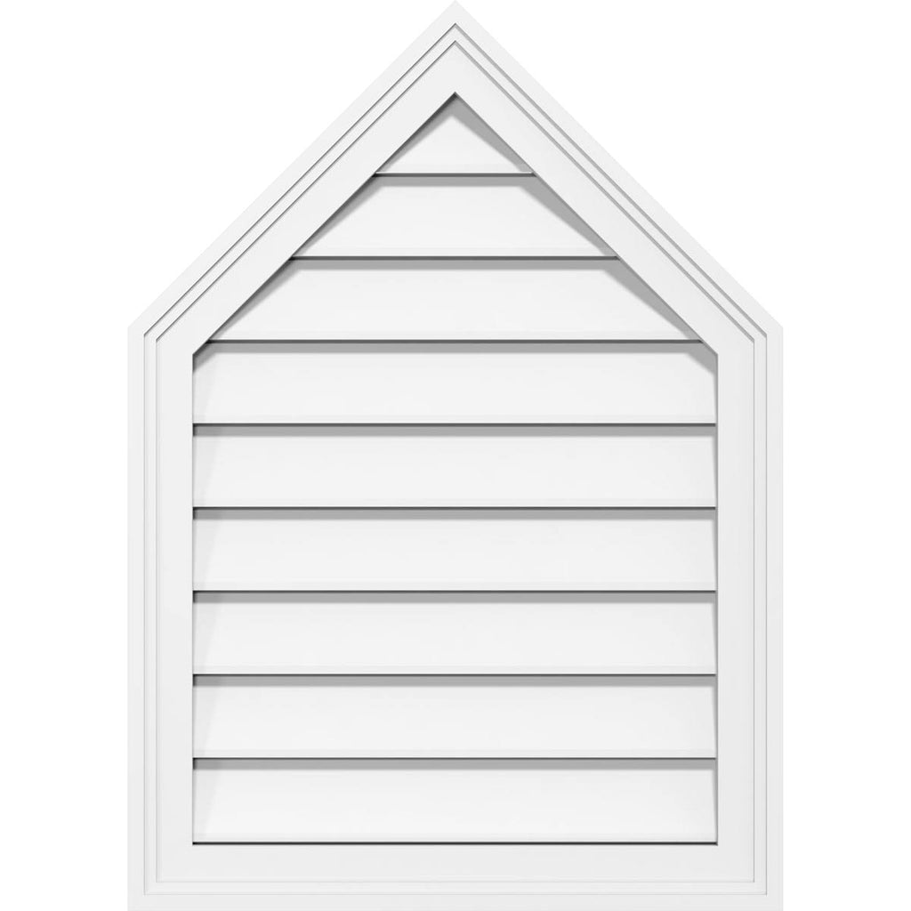 Peaked Top Surface Mount PVC Gable Vent K9562