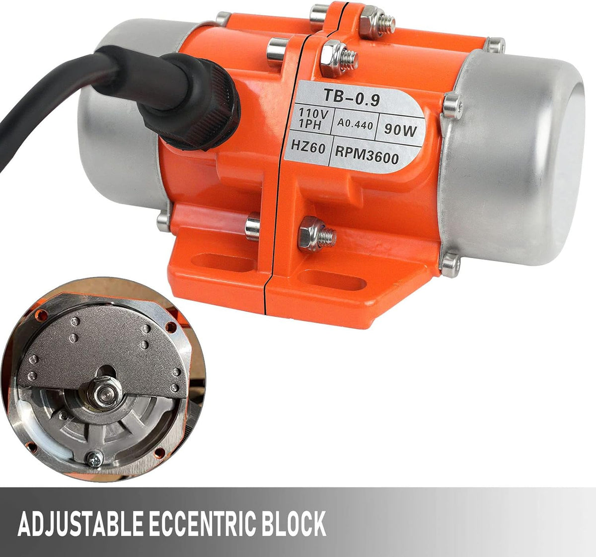 90W Single Phase Electric Vibrating Motor Aluminum Alloy Case AC 110V 3600rpm D23925