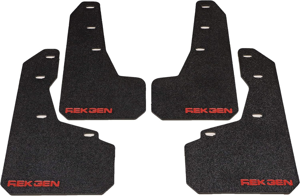 Red Mud Flaps with Mounting Hardware T147