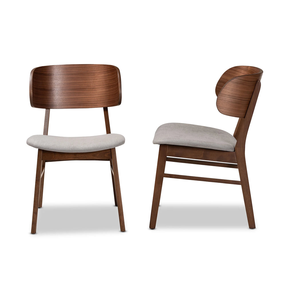 Grey/Walnut Brown Dining Chair, Set of 2 C84860