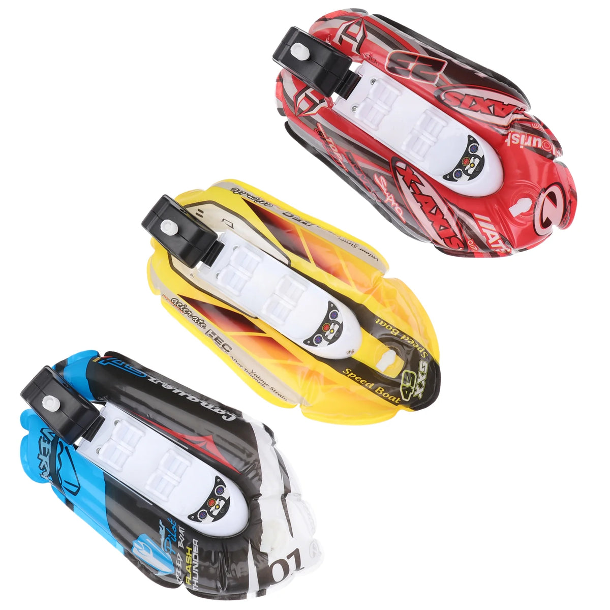 Mini Inflatable Paddle Boat Bathing Toy (Blue + Red + Yellow) P707