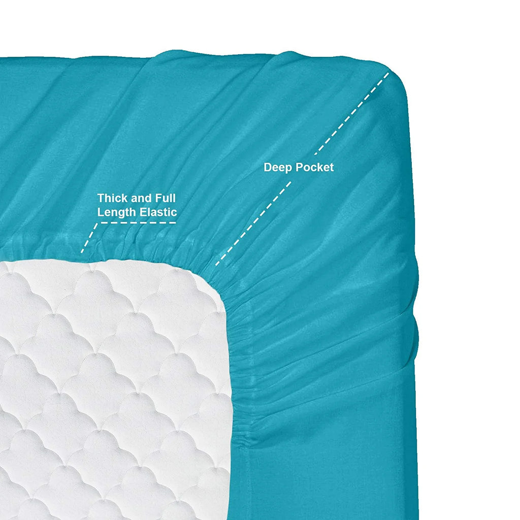 6 Piece California King Microfiber Bed Sheet Set with Extra Pillowcases O895588