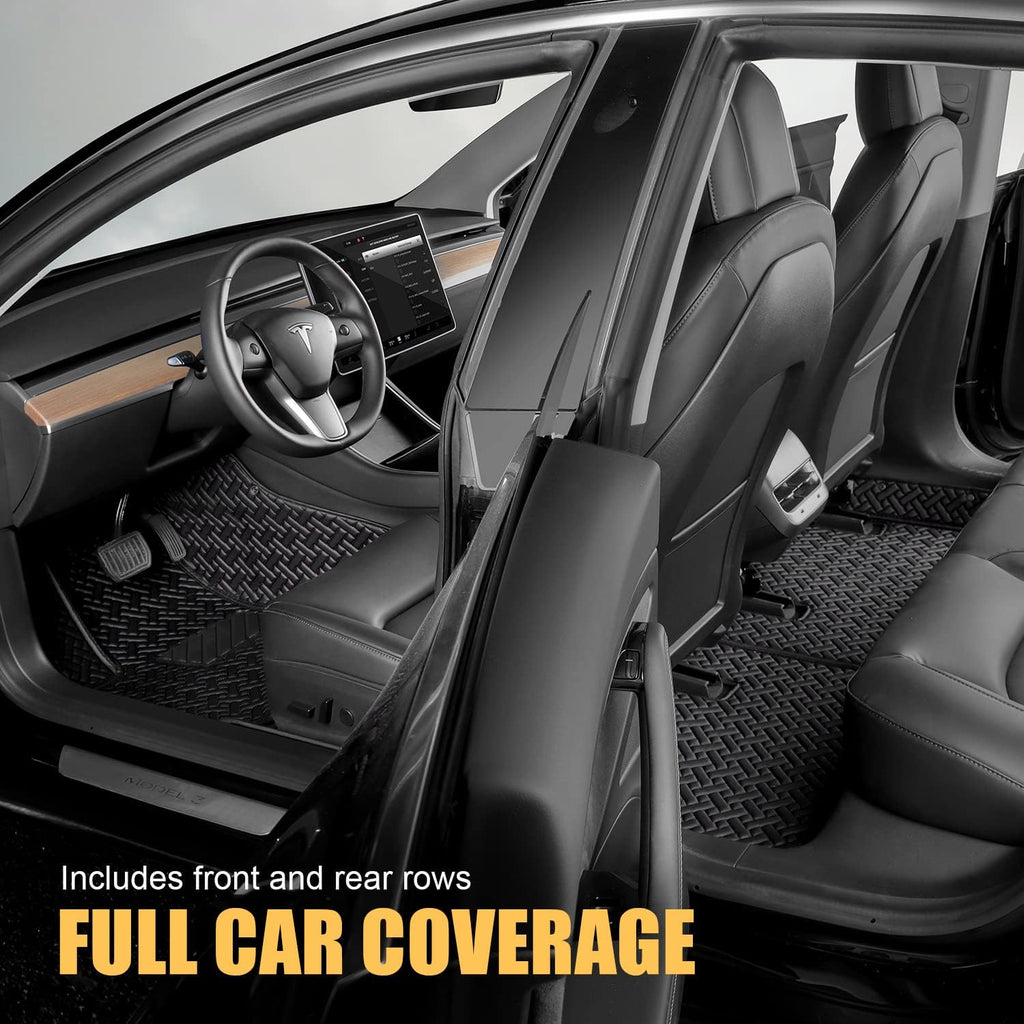 Black Waterproof Car Floor Mats for Tesla Model 3 M50517