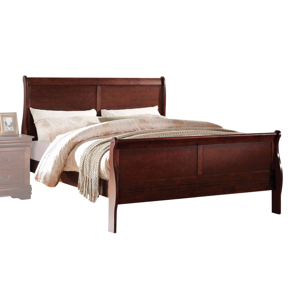 Cherry 4-Piece Sleigh Bedroom Set (Twin) J514494