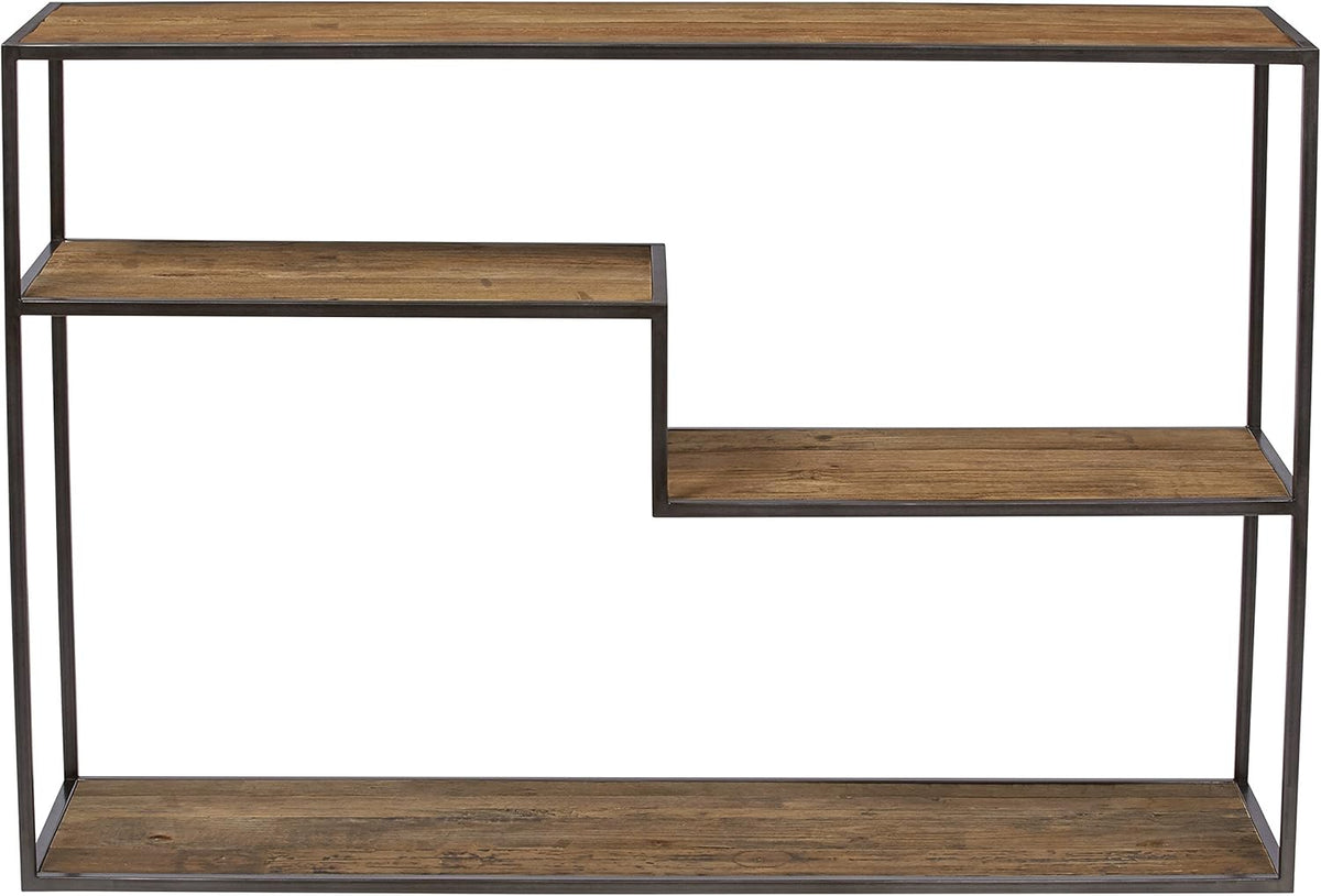 Mid-Century Modern Wood and Metal Bookcase P7815