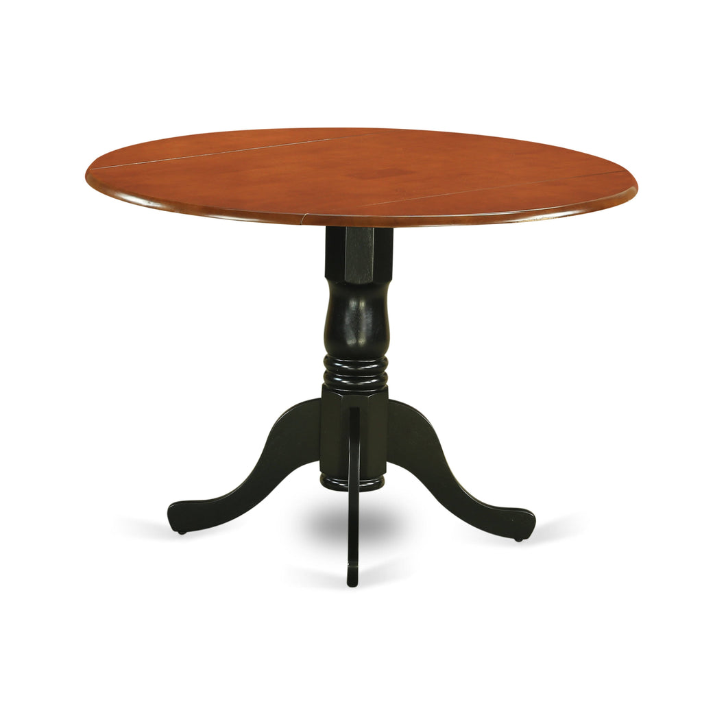 5pc Kitchen Table with Two Drop Leaves and Four Wood Seat Kitchen Chairs Z6502