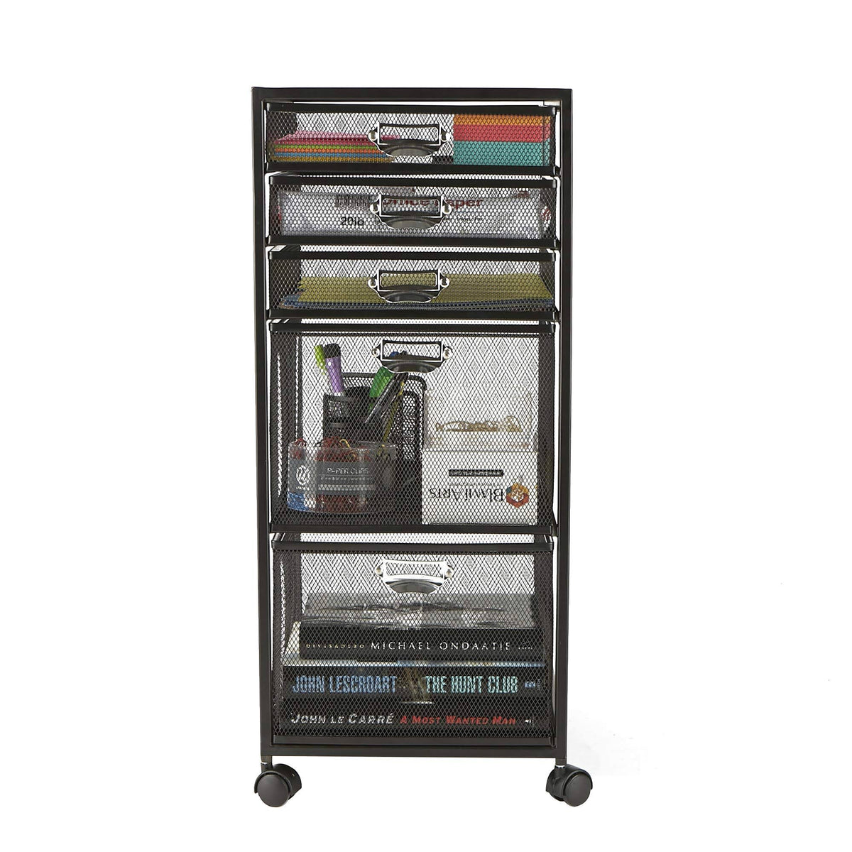 5-Tiered Drawer Storage Cart Black A50961