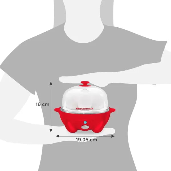 Red 7 Egg Capacity Electric Egg Cooker V11964