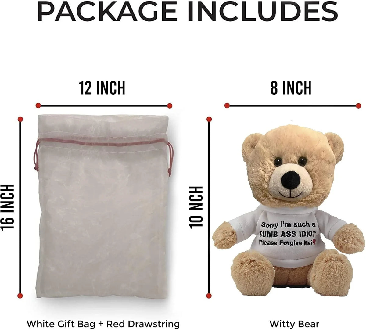 Teddy Bear with Gift Bag T308
