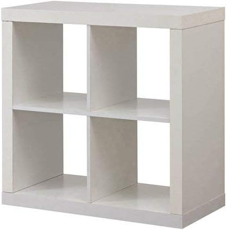 White 4-Cube Storage Cabinet Bookshelf S845528