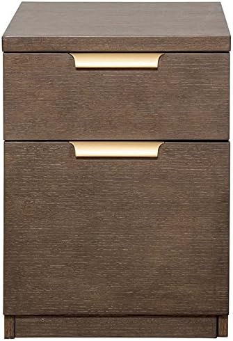 2 Drawer Mobile File Cabinet in Dark Mocha Z327