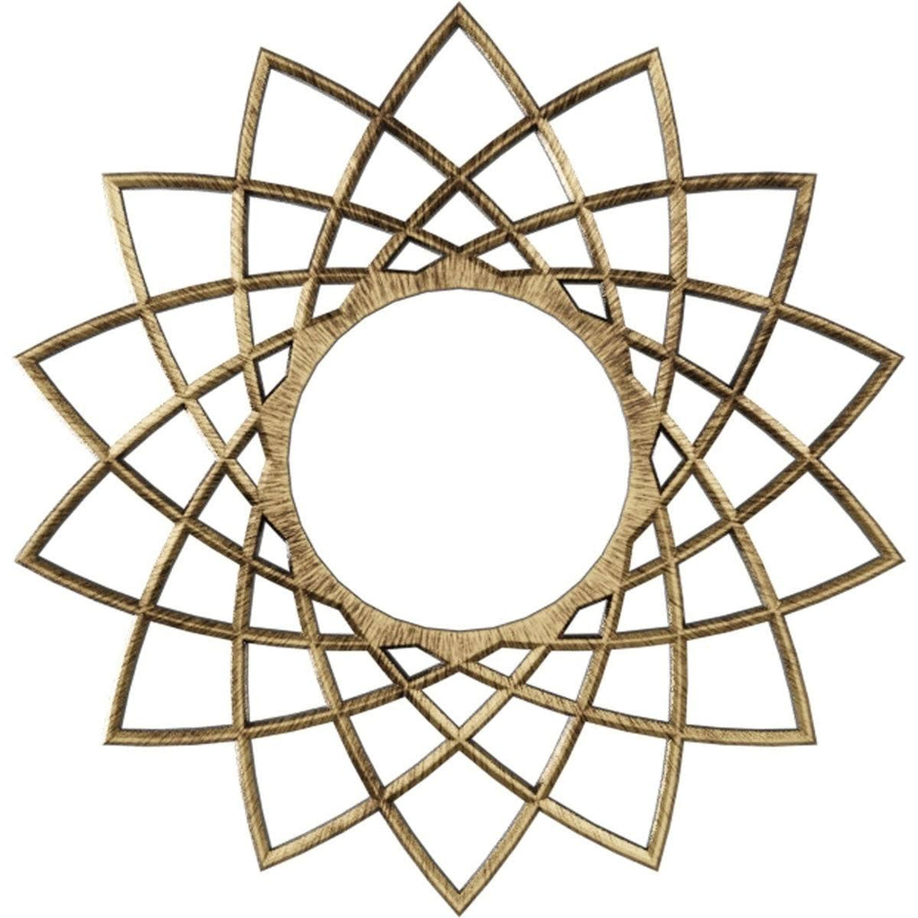 36x22OD x 13 7/8x22ID x 1x22P PVC Pierced Ceiling Medallion, Antiqued Bra W626