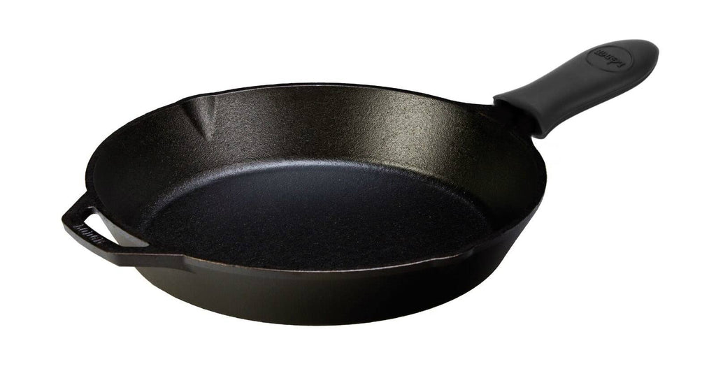 12 Inch Seasoned Cast Iron Skillet with Hot Handle Holder A742