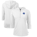 White Half-Zip Pullover Hoodie X107353