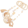 Wood Baby Gym Fitness Rack with Wooden Rattle Spinners Y289755