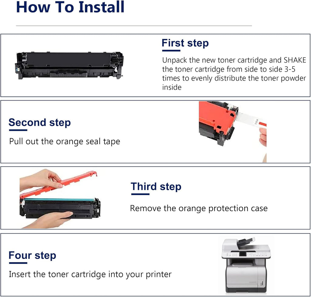 4 Pack Remanufactured Toner Cartridges for HP Printer I408