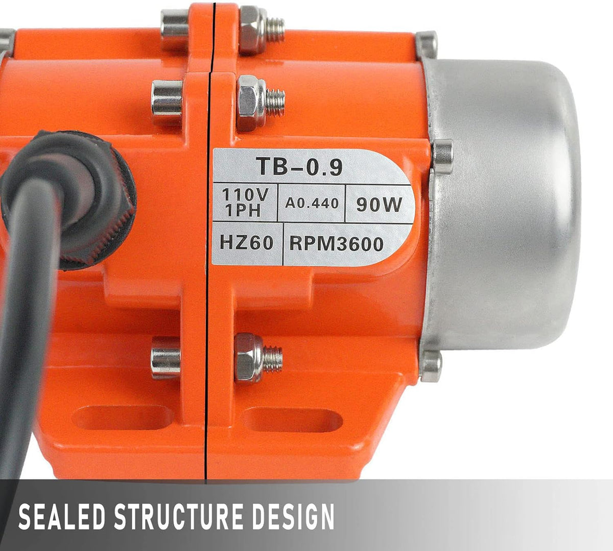 90W Single Phase Electric Vibrating Motor Aluminum Alloy Case AC 110V 3600rpm D23925