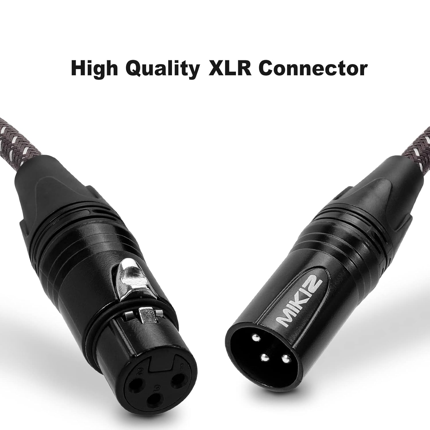 25ft XLR Cables Braided Male to Female Microphone Cable 10-Pack D2775