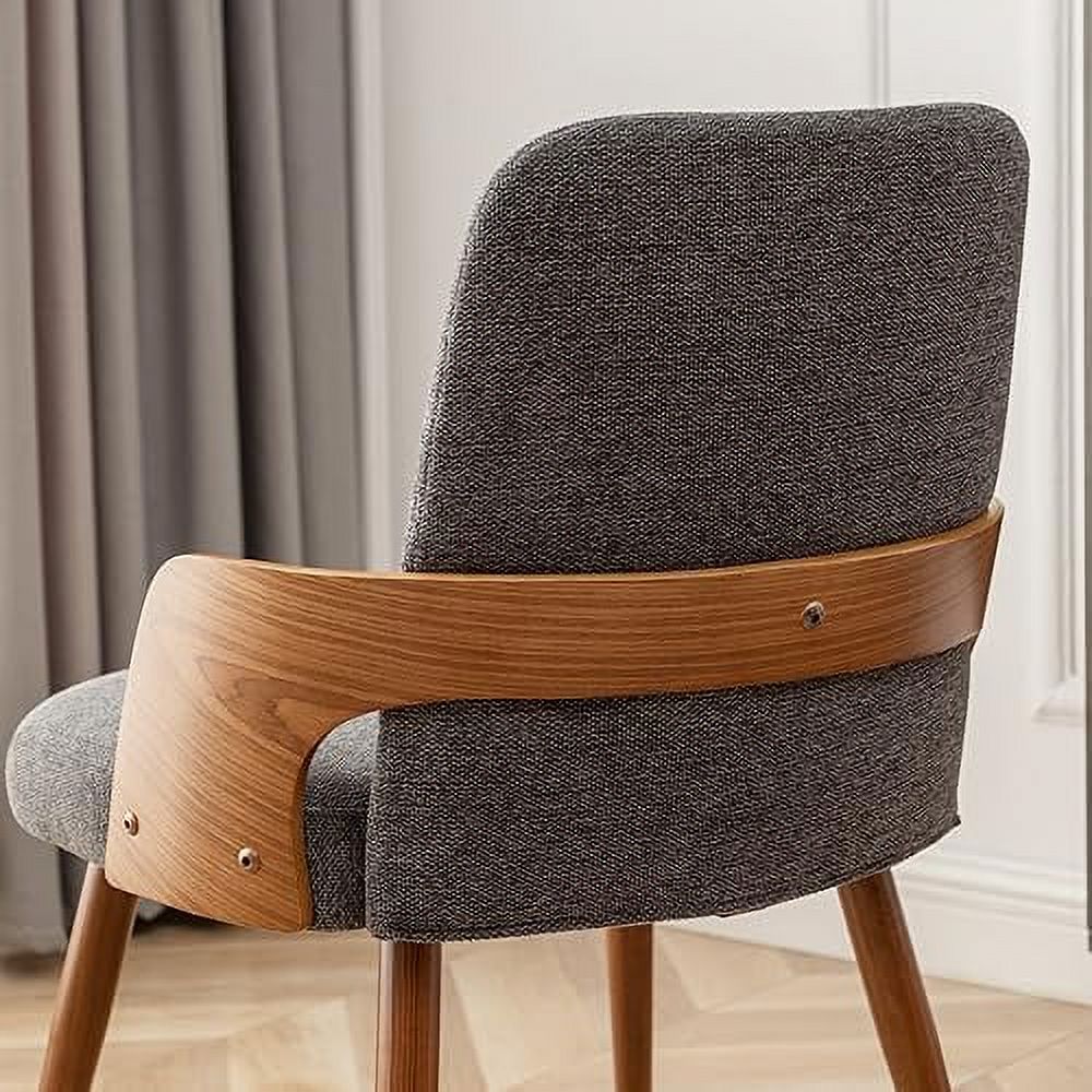Dining Room Chairs Set of 2 Upholstered Faux Leather Metal Legs Armless I6256