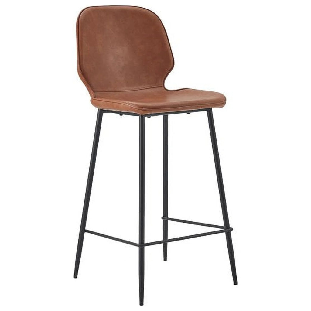 26" Faux Leather Counter Stools (Set of 2) V536