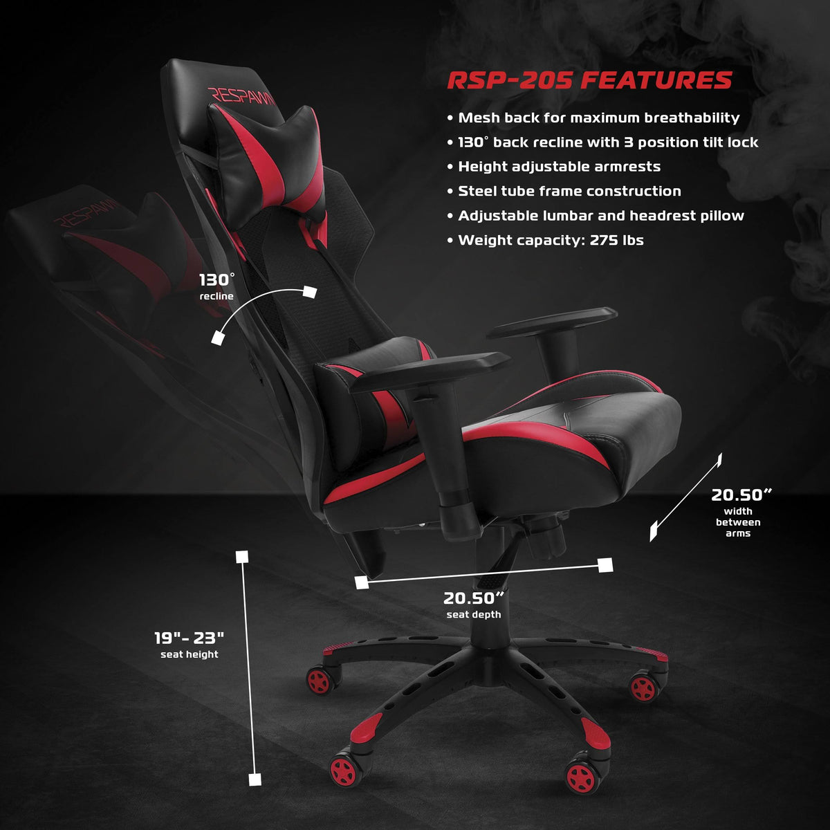 Blue Mesh Back Gaming Chair L119608
