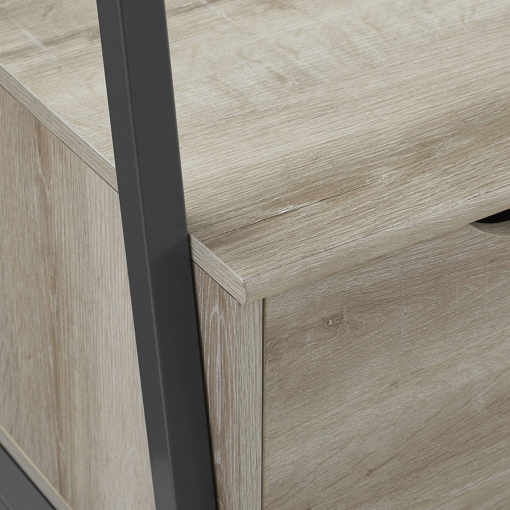 White Oak Hall Tree with Storage Drawer S3731