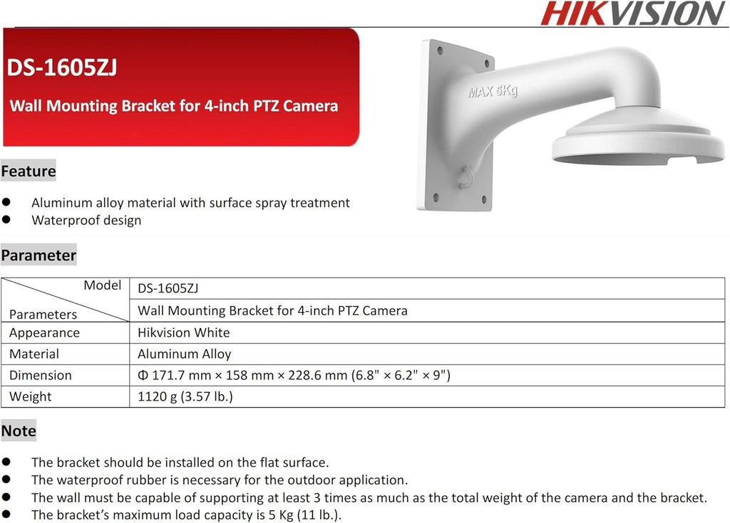 Outside Wall Mount for PTZ Camera Pack of 2 S328676