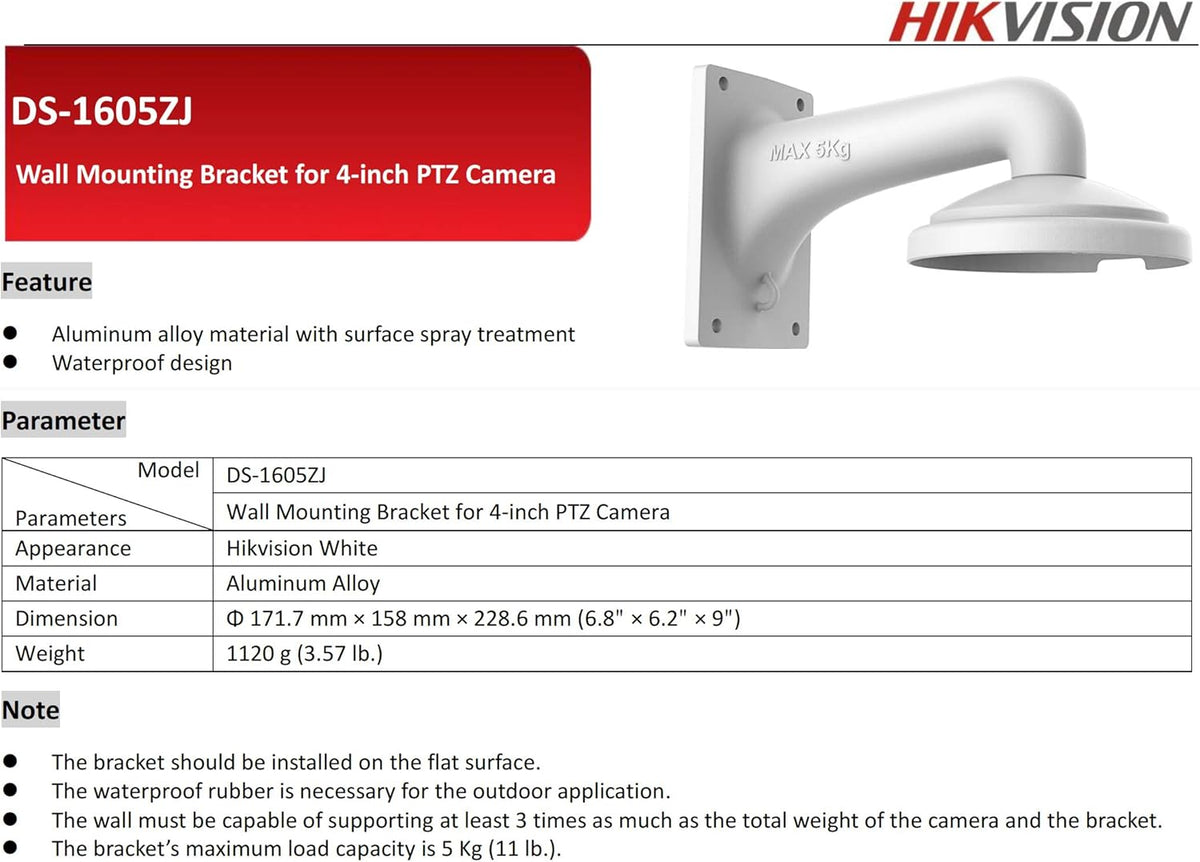 Outside Wall Mount for PTZ Camera Pack of 2 S328676