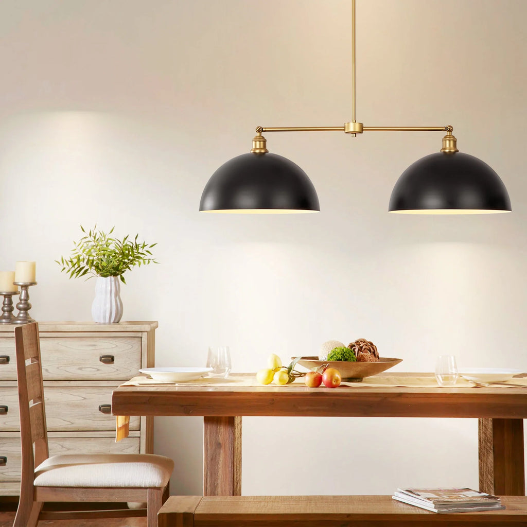 2-Light Linear Dome Industrial Pendant E2191
