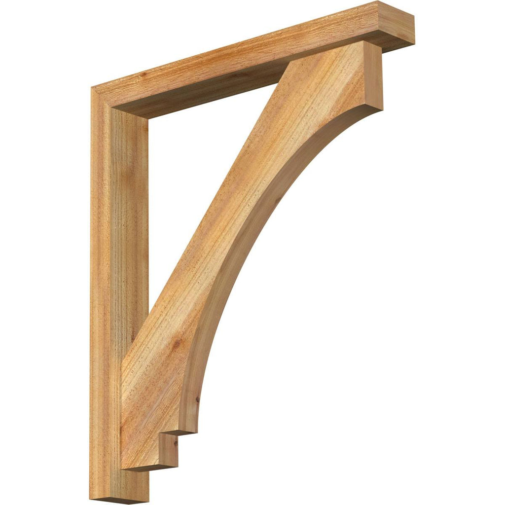 Rough Sawn Bracket with Offset Brace, Western Red Cedar B67216