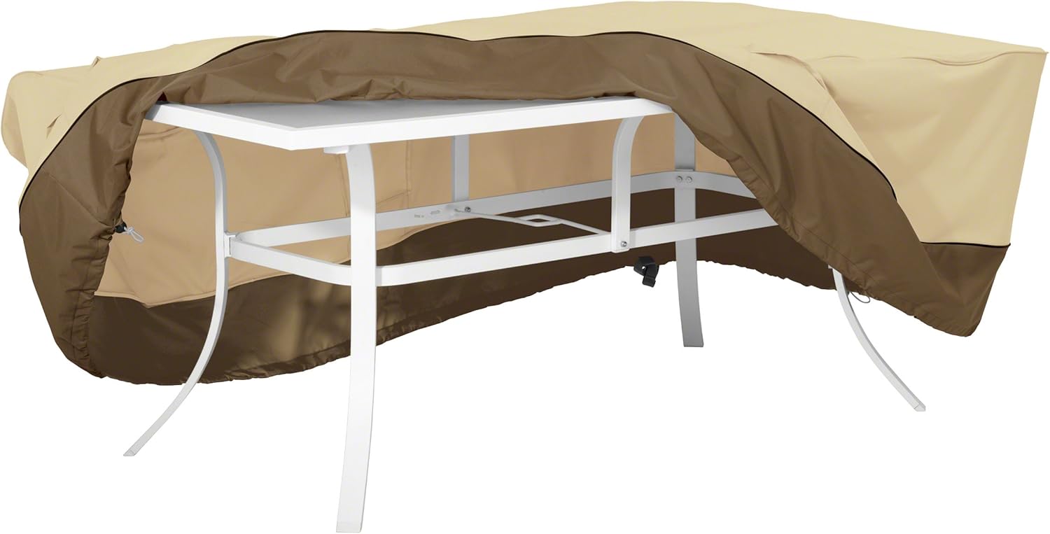 Veranda Water-Resistant 72 Inch Rectangular Oval Patio Table Cover Pack of 2 F579737