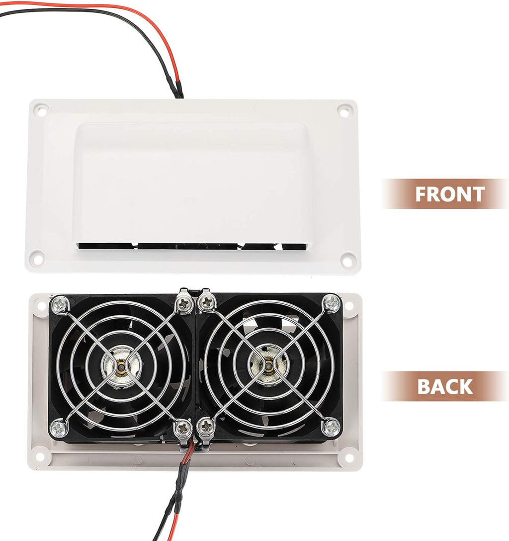White 12V RV Exhaust Vent Pack of 2 N2763