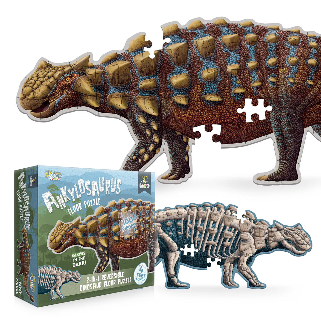 100-Piece Double Sided Glow-in-The-Dark Dinosaur Jigsaw Puzzle C93969