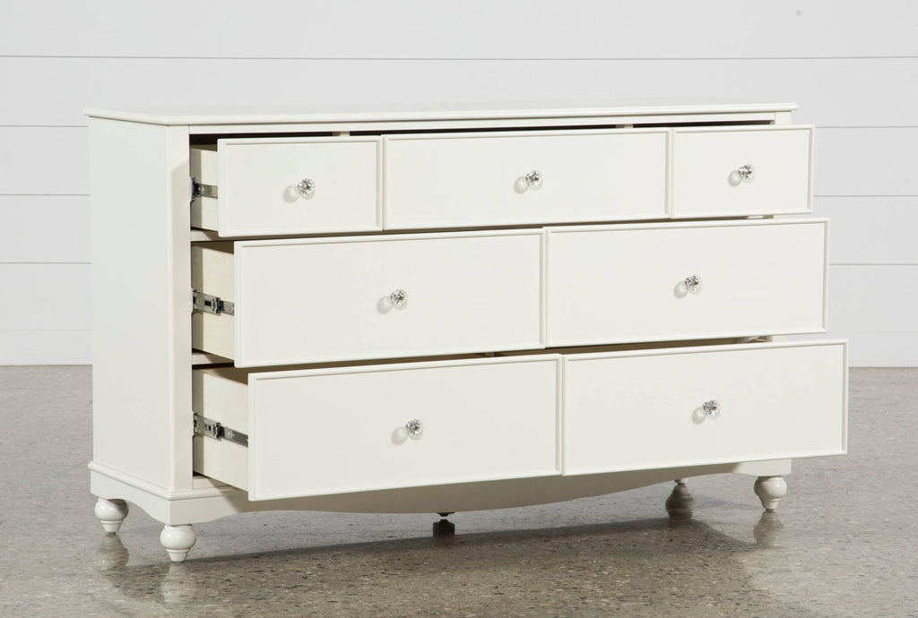 White 7 Drawer Wood Dresser R719